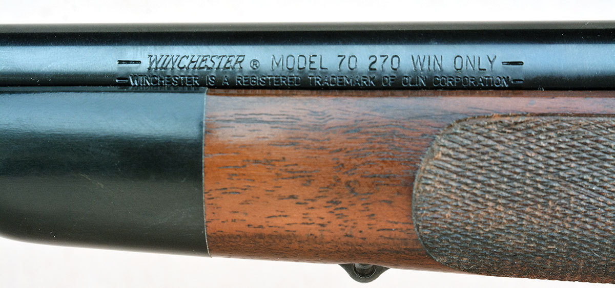 Barrel marking: “WINCHESTER MODEL 70 270 WIN ONLY.”